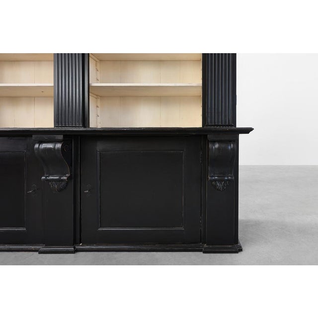 Tall Black MDF Library Cabinet, United Kingdom, 1990s For Sale - Image 11 of 16