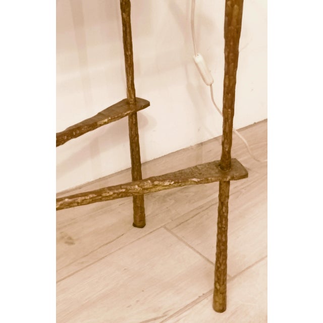 Gold Gilt Iron and Glass Console by Giovanni Banci for Hermes, Italy, 1970s For Sale - Image 8 of 9