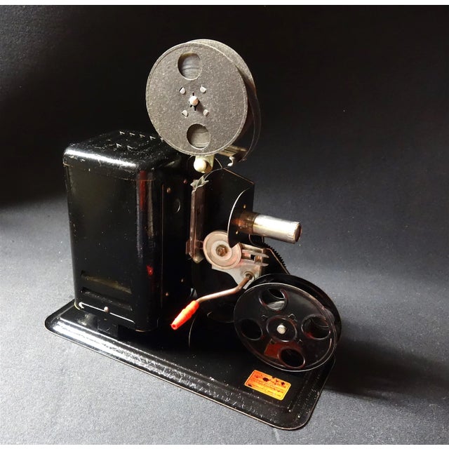 1920's American Made 16MM Metal Hand Crank Cinema Projector For Sale - Image 4 of 11