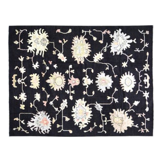 Turkish Oushak Hand Knotted Wool Rug, 10'1x13'8" For Sale