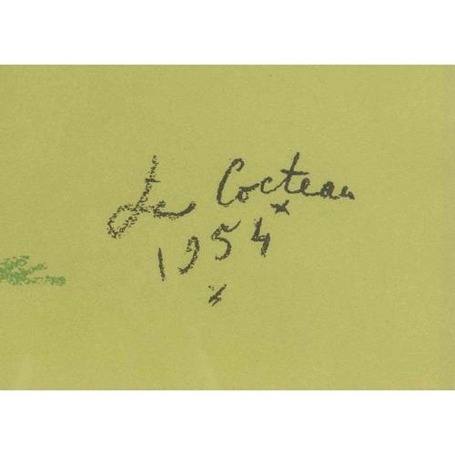 Modern Jean Cocteau, Harlequin with the Guitar, Lithograph, 1954 For Sale - Image 3 of 5