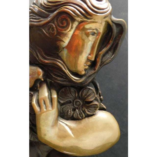 Sunol Alvar "Mujer Sentada" Bronze Sculpture With Granite Base Signed For Sale - Image 11 of 12