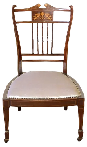 Low Antique Edwardian Mahogany Chair