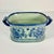 1950s Vintage Boho Chic Chinoiserie Hollywood Regency Celadon and Blue Foot Bath Catchall For Sale - Image 10 of 14
