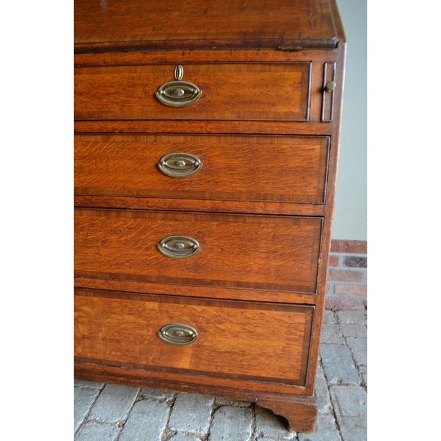 Brown Antique Oak Top Desk, Secretary For Sale - Image 8 of 13