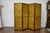 This English turn-of-the-century four-panel leather screen from circa 1900 is a statement of antique craftsmanship and...