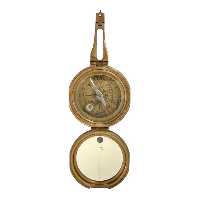 1914 - Brass Brighton Compass Thos. J. Evans, Esq. London - For Sale