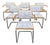 Set of 6 Vintage Cesca Style S64 Chrome & Upholstered Cantilever Dining Chairs For Sale