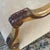 Kreiss Vintage Richelieu Arm Chair in Antiqued Wood, Suede and Metallic Studs by Kreiss, a Pair For Sale - Image 4 of 12