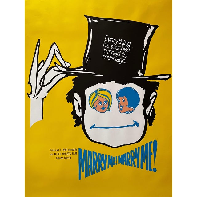 Movie Poster for French Movie: "Marry Me! Marry Me!", 1969 For Sale - Image 4 of 10