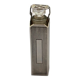 1920s Art Deco Period Sterling Silver Scent Bottle For Sale