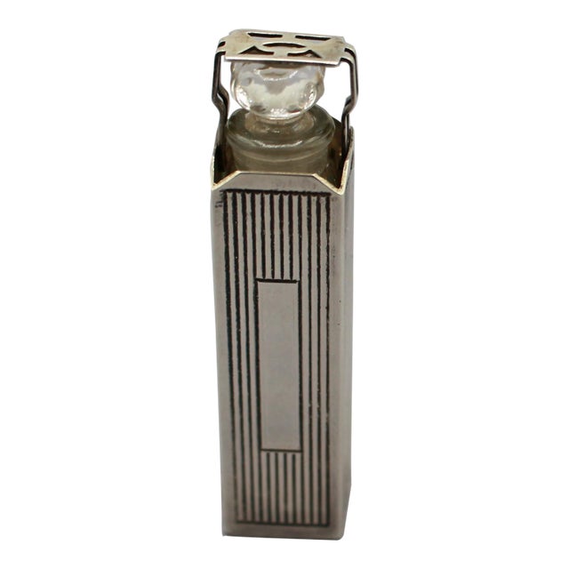 1920s Art Deco Period Sterling Silver Scent Bottle For Sale