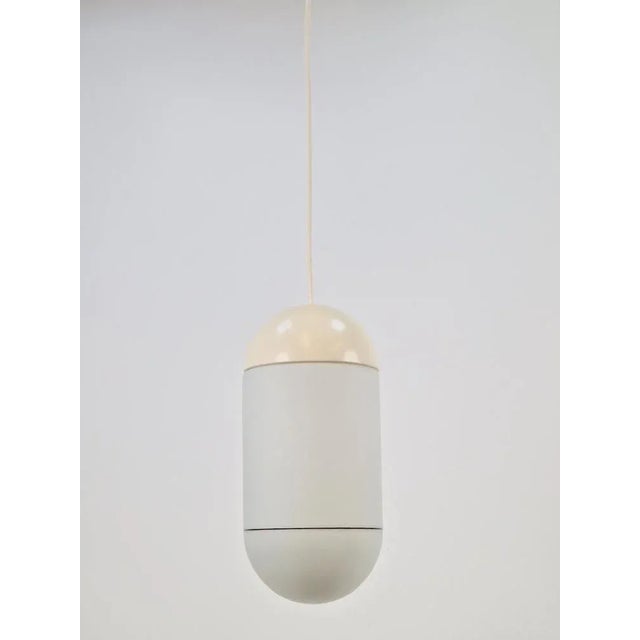 Ivory Vintage Pill Pendant Lamp in Milk Glass from Peill & Putzler, Germany, 1960s For Sale - Image 8 of 17