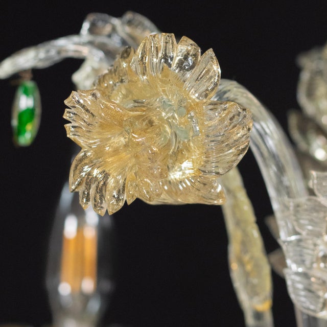 Vintage Ca’ Rezzonico Style Gold‑Infused Murano Chandelier, in the Manner of Giuseppe Briati For Sale - Image 12 of 18