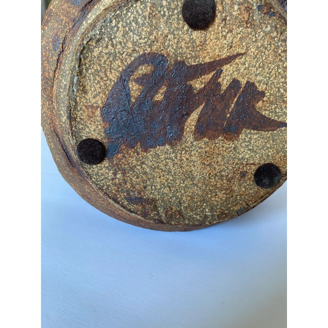 Sculptural Signed Studio Pottery Vase For Sale In Houston - Image 6 of 8
