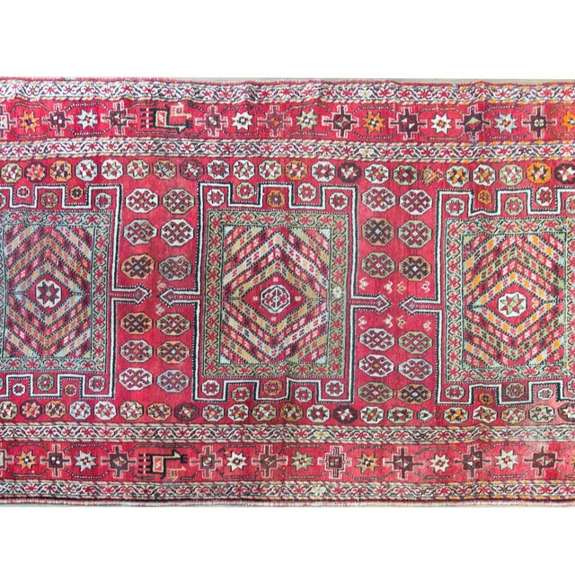 Red Early 20th Century Anatolian Turkish Rug For Sale - Image 8 of 15