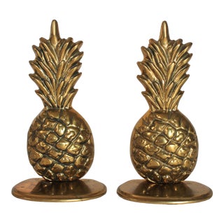 Brass Pineapple Bookends For Sale