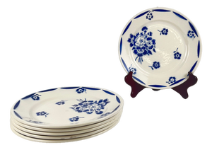 Vintage Semi-Porcelain Dessert Plates from Badonviller, 1920s, Set of 6