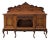 Continental Carved Walnut Sideboard With Sculptural Apron For Sale