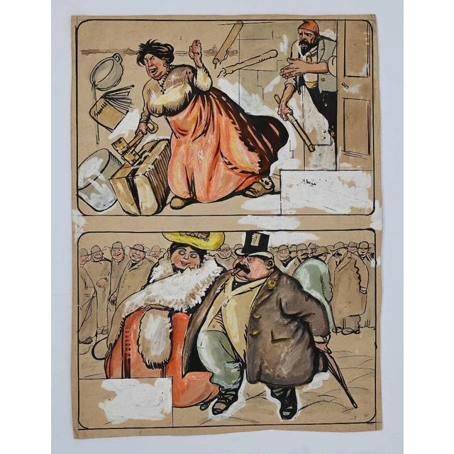 Gabriele Galantara - Daily Life - Drawing - 1906 For Sale - Image 3 of 3