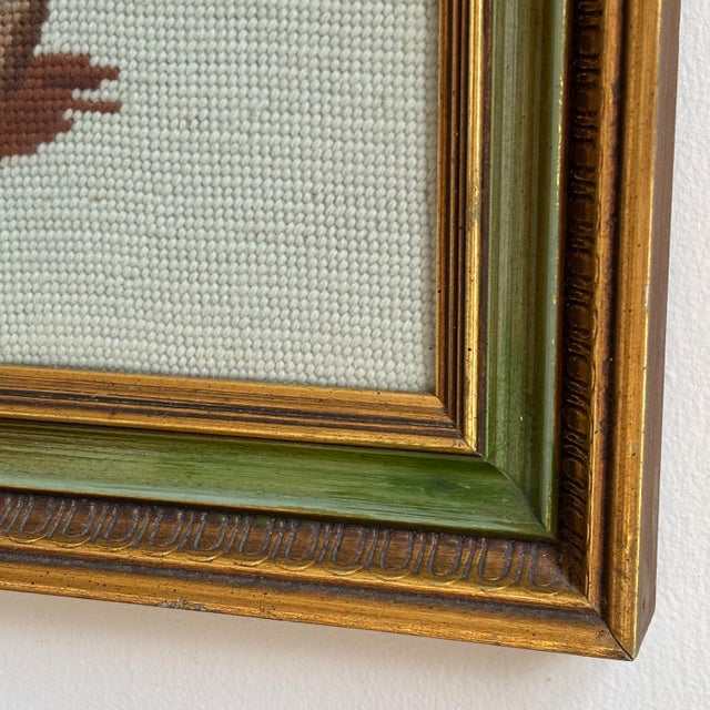 Wood 20th Century Floral Still Life Needlepoint -- Framed For Sale - Image 7 of 17