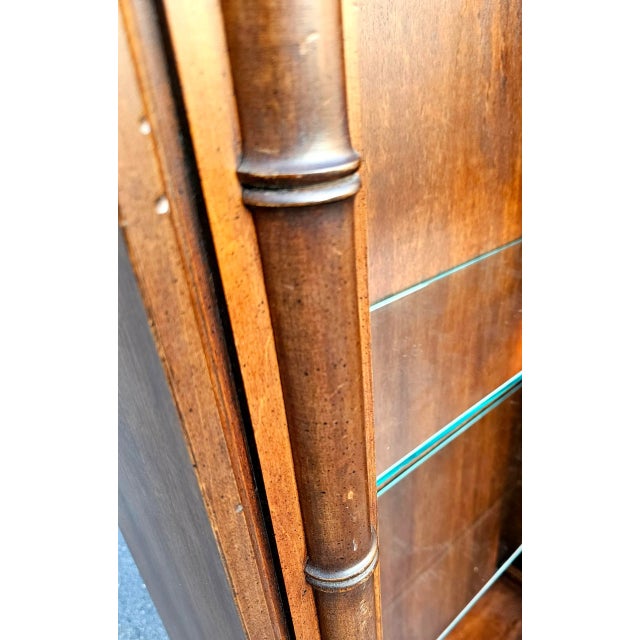 Late 20th Century Pair of Hollywood Regency Faux Bamboo Bookshelves For Sale In Washington DC - Image 6 of 7