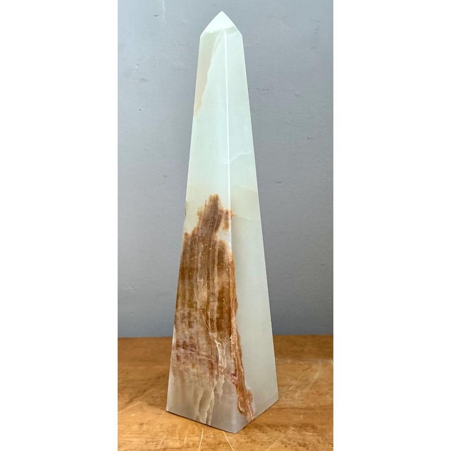 Stone Vintage Onyx Stone Obelisk For Sale - Image 7 of 12