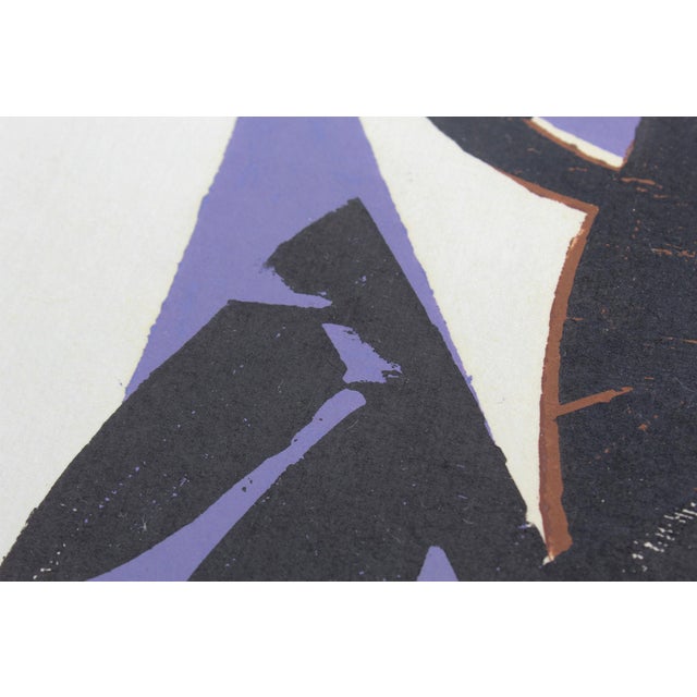 1960s Hap Grieshaber, Hand-Signed Woodcut on Handmade Paper, St. Martin, 1964, Parchment For Sale - Image 5 of 11