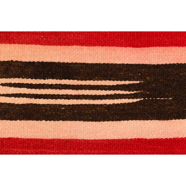 Peach Bohemian Floral Wool Kilim Rug For Sale - Image 8 of 10