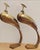 Metal 1980s Dolbi Cashier Large Standing Brass Peacock Sculptures- A Pair For Sale - Image 7 of 8