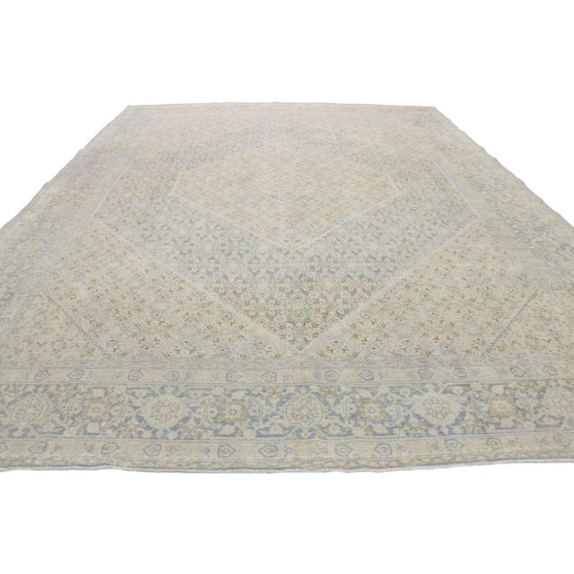 Vintage Persian Mahi Tabriz Rug - 09'03 X 12'02 For Sale - Image 4 of 10