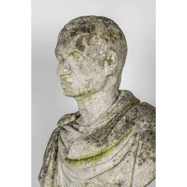 Bust of Julius Caesar, Early 20th Century, Cast Stone For Sale - Image 3 of 7