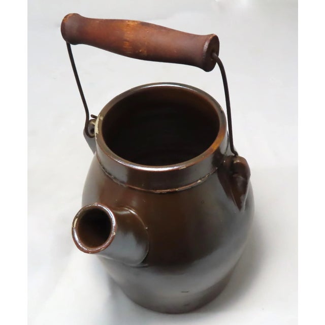 Wood Antique American Primitive Stoneware Batter Pail - Jug Circa 1880s For Sale - Image 7 of 13