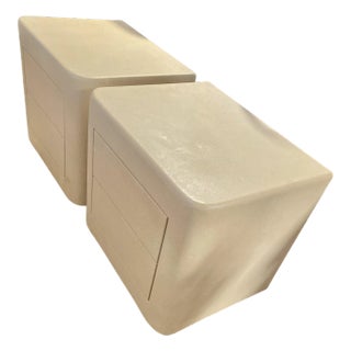 1980s Post Modern Soft Edge Accent Table or Night Stand - A Pair For Sale
