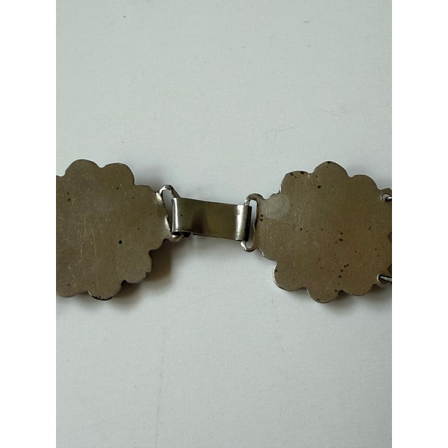 Silver 1970s Mexican Sterling Silver & Turquoise Concho Belt For Sale - Image 8 of 8