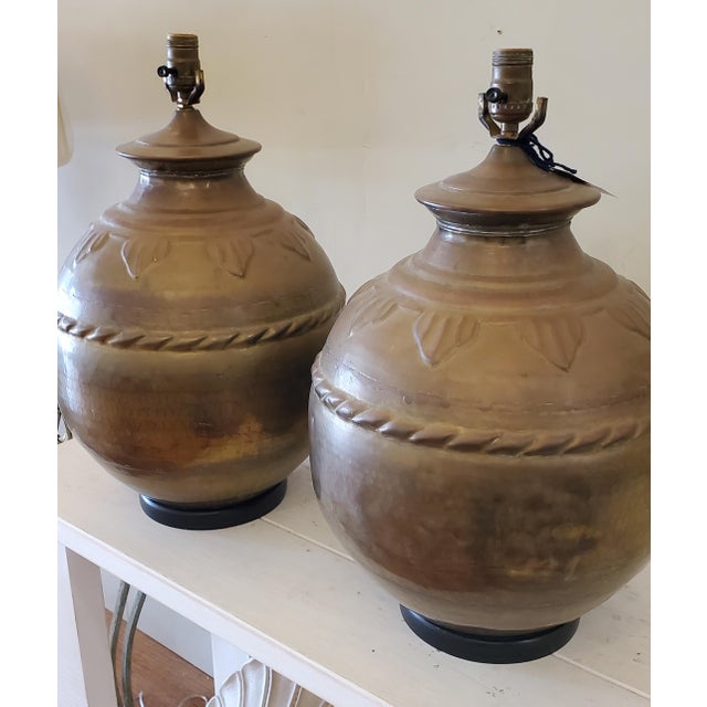 Transitional Brass Lamps For Sale - Image 3 of 7