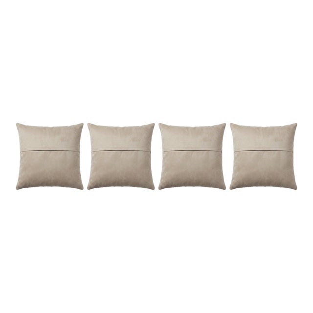 Brown Striped Kilim Pillow Cover 19'' X 20'' - Set of Four For Sale - Image 4 of 4
