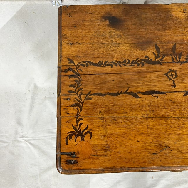 English Early 1800s One Drawer Primitive Cherry Work Table For Sale - Image 3 of 8