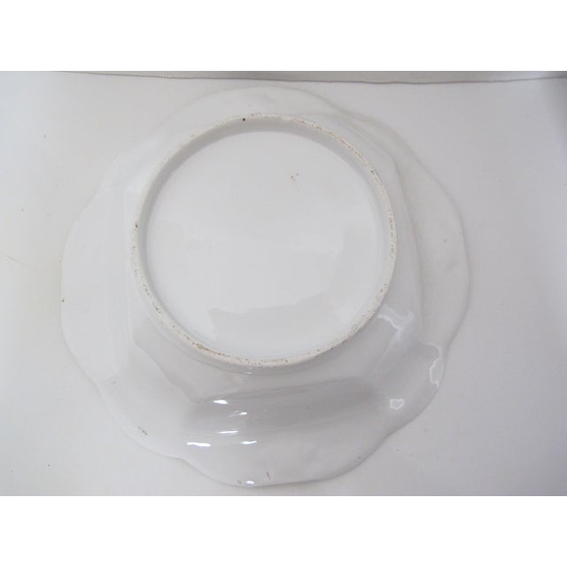 Early 20th Century Vintage Gold Trimmed Porcelain Floral Bowl For Sale - Image 5 of 9