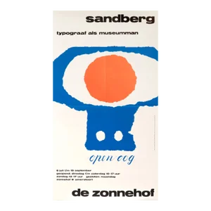 1982 Dutch Exhibition Poster - Willem Sandberg "Typographer as Museum Man"