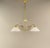 Gold Viennese Art Nouveau Pendant Lamp with Opal Shades, 1920s For Sale - Image 8 of 11