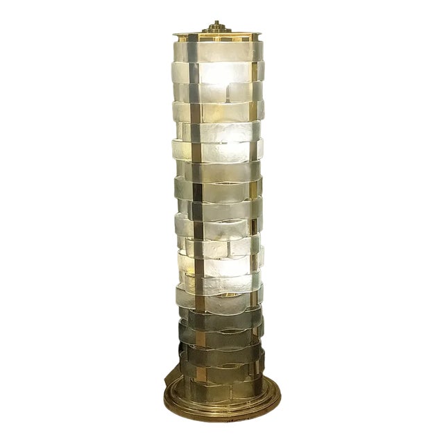 Mid-Century Italian Floor Lamp in Murano Art Glass, 1950 For Sale