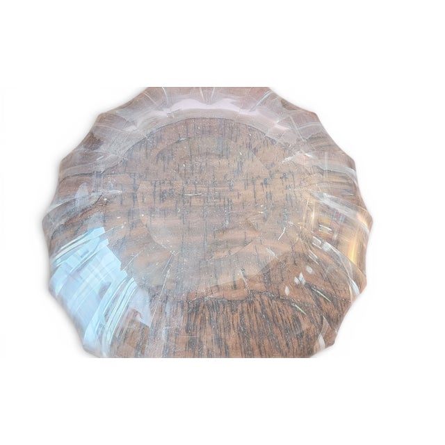 A Good Faceted Paneled Crystal Serving Bowl, Nachtmann Glass Co, C1970s 8.5" D For Sale In New York - Image 6 of 6