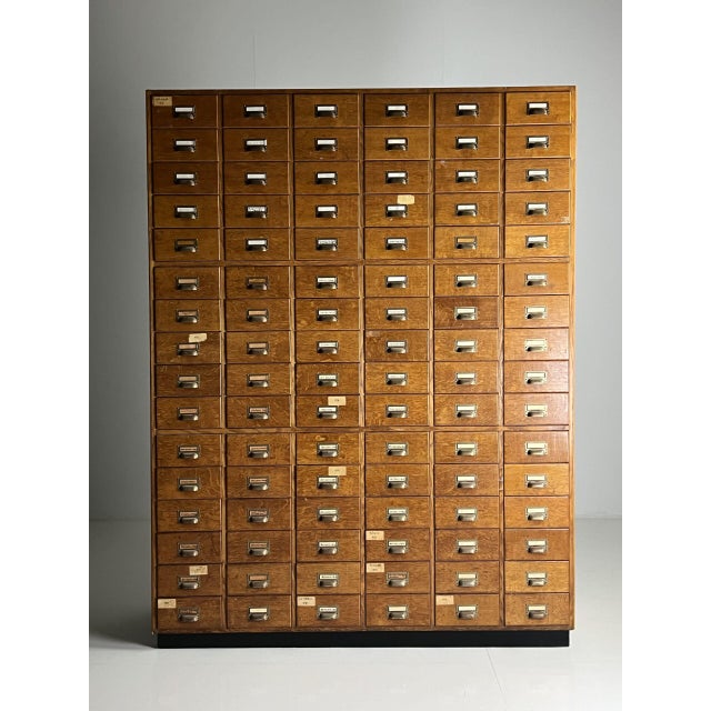 Wood Large Vintage Pharmacy Chest of Drawers, 1960s For Sale - Image 7 of 14