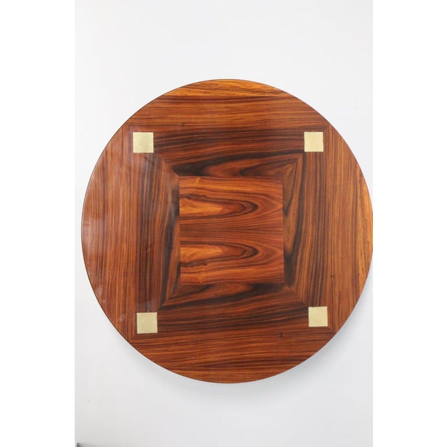 Brown Low Table in Wood and Brass by Ettore Sottsass for Poltronova, 1950s For Sale - Image 8 of 10