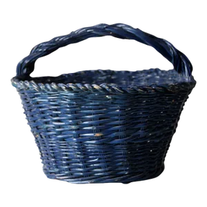 Vintage Blue Harvest Basket