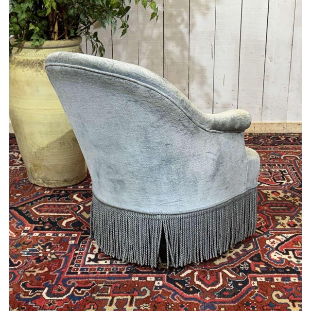 Textile 19th Century Napoleon III Toadstool Armchair For Sale - Image 7 of 14