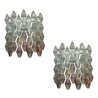 Large Polygon Wall Lights, 1980s, Set of 2 For Sale