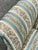 Wood Mid 20th Century Pair Taylor-King Queen Anne Camelback Sofa Loveseat Floral Blue White Stripe For Sale - Image 7 of 12