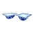 Antique 19th Century "Mandarin" English Flow Blue Footed Serving Dishes - A Pair For Sale